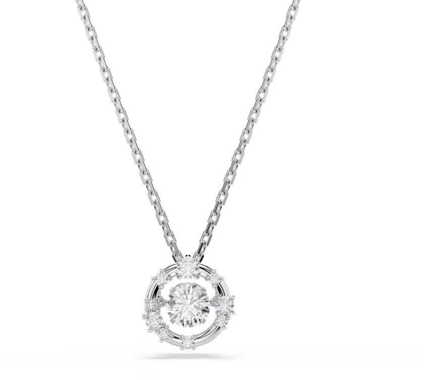 Swarovski Collier 5738247 Constella met Zilverkleurige Plating met Ronde Steen Zilver