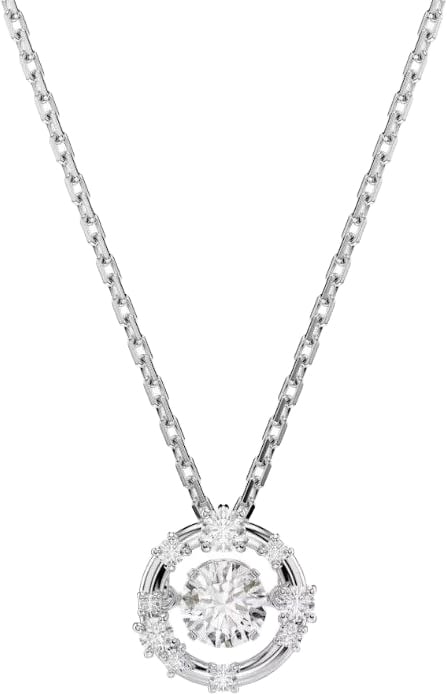 Swarovski Collier 5738247 Constella met Zilverkleurige Plating met Ronde Steen Zilver