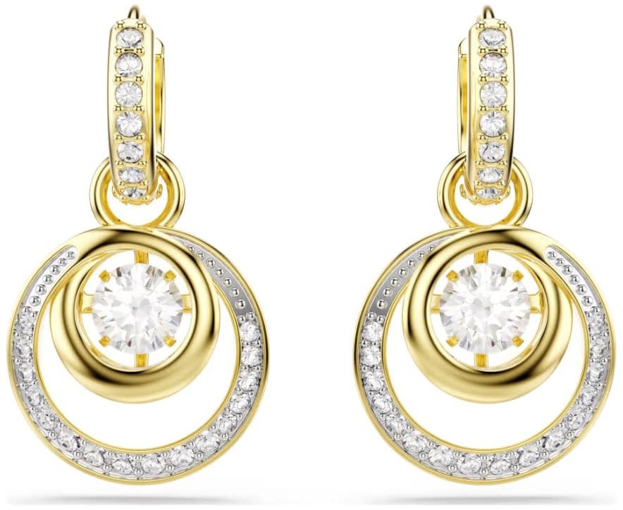 Swarovski Swarovki Oorbellen 5738249 Hyperbola met Geelgouden Platingen Swarvski Kristallen Goud