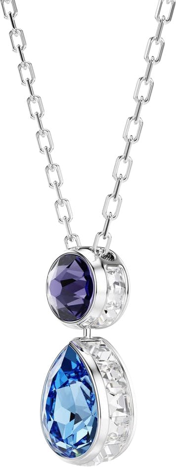 Swarovski Swarovski Collier 5738473 Chroma Zilverkleurig Blauwe Druppel 38-45cm Zilver