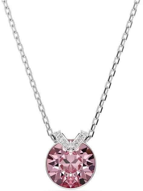 Swarovski Swarovski Collier 5734230 Bella Zilverkleurig met Roze Swarovskisteen 38-43cm Roze
