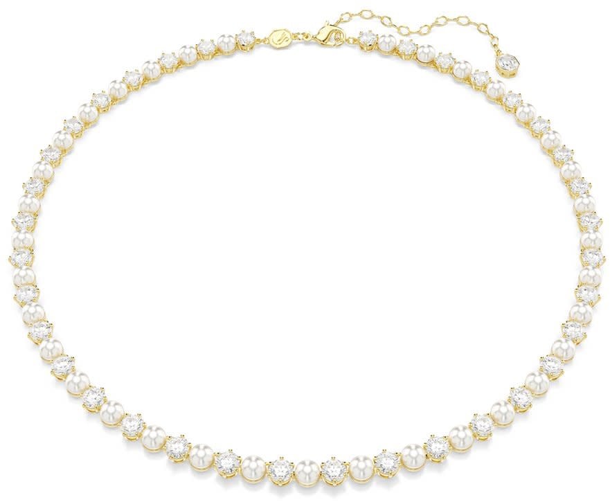 Swarovski Swarovski Collier 5742039 Matrix Goudkleurige Plating met Kristallen en Parels Goud