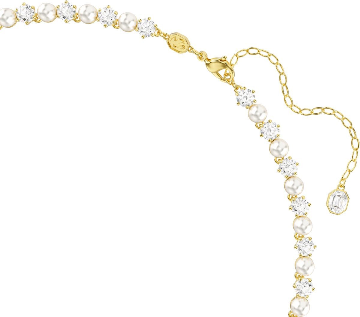 Swarovski Swarovski Collier 5742039 Matrix Goudkleurige Plating met Kristallen en Parels Goud