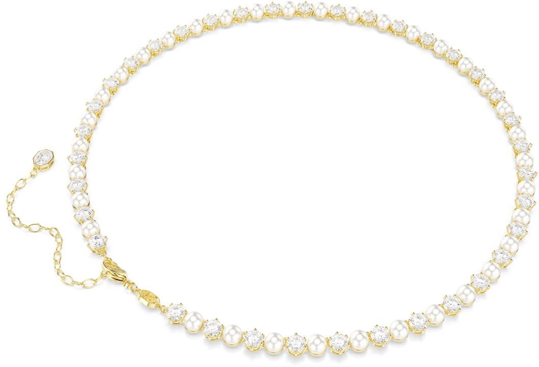 Swarovski Swarovski Collier 5742039 Matrix Goudkleurige Plating met Kristallen en Parels Goud