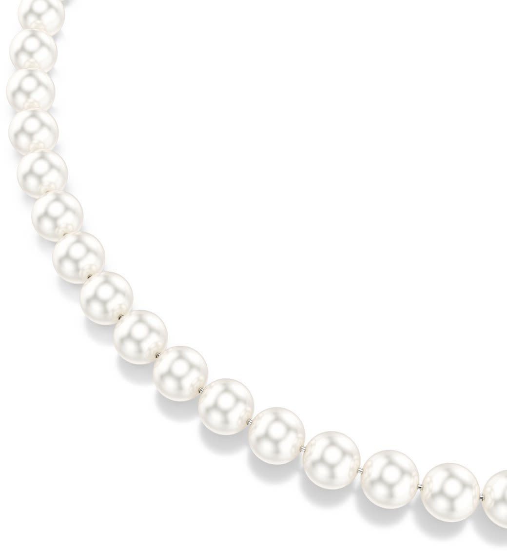 Swarovski Swarovski Collier 5747746 Matrix Zilverkleurig Parels met Magneetsluiting Wit