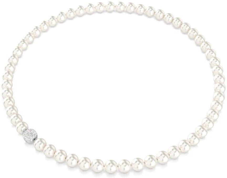 Swarovski Swarovski Collier 5747746 Matrix Zilverkleurig Parels met Magneetsluiting Wit