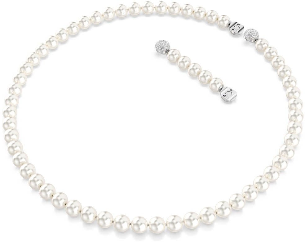 Swarovski Swarovski Collier 5747746 Matrix Zilverkleurig Parels met Magneetsluiting Wit