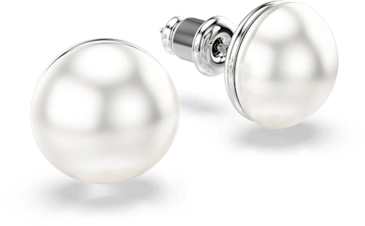 Swarovski Swarovski Oorbellen 5747752 Matrix Zilverkleurig Parel 10mm Wit