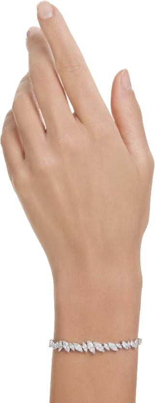 Swarovski Armband 5748650 Mesmera Zilverkleurig Marquise Vorm Kristal 13-25cm Zilver