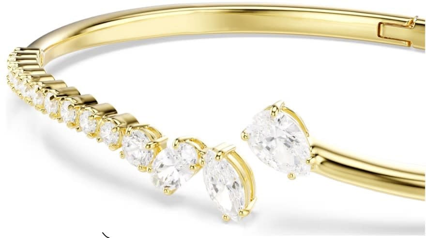 Swarovski Armband 5750440 Mesmera Goudkleurige Bangle met Kristallen Maat M 60cm Goud