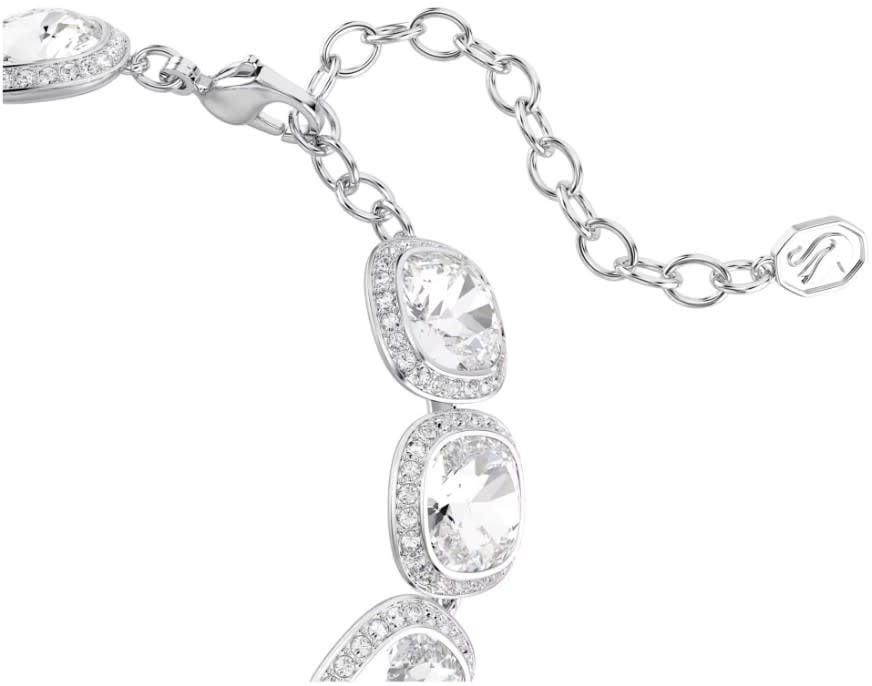 Swarovski Armband 5751558 Una Zilverkleurig met Cushion Vorm Kristallen 24mm 15.5-20cm Zilver