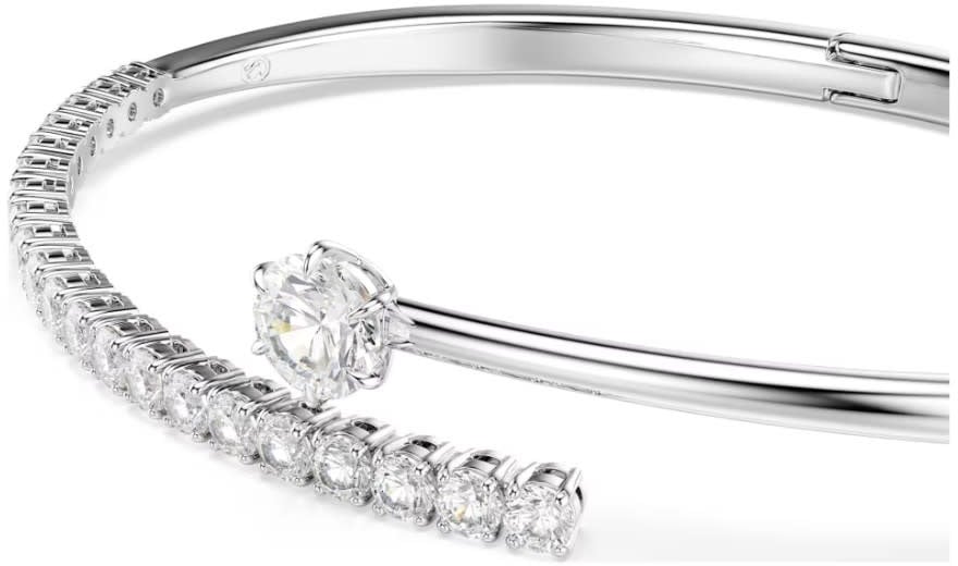 Swarovski Armband 5753571 Matrix Zilverkleurige Bangle met Kristallen Maat M 60mm Zilver