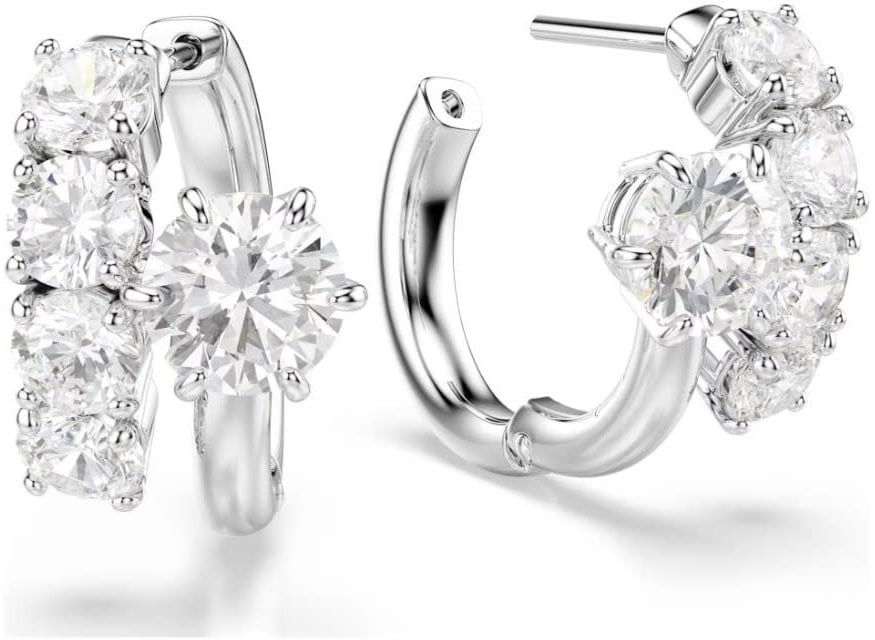 Swarovski Oorbellen 5753572 Matrix Zilverkleurig met Kristallen 15x19mm Zilver