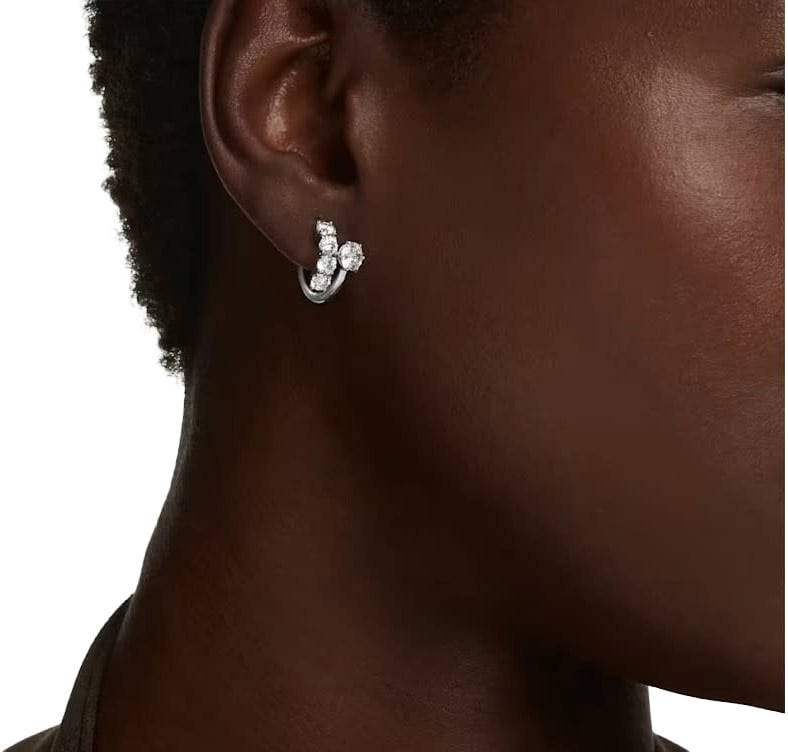 Swarovski Oorbellen 5753572 Matrix Zilverkleurig met Kristallen 15x19mm Zilver