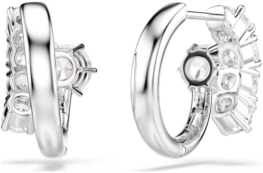 Swarovski Oorbellen 5753572 Matrix Zilverkleurig met Kristallen 15x19mm Zilver
