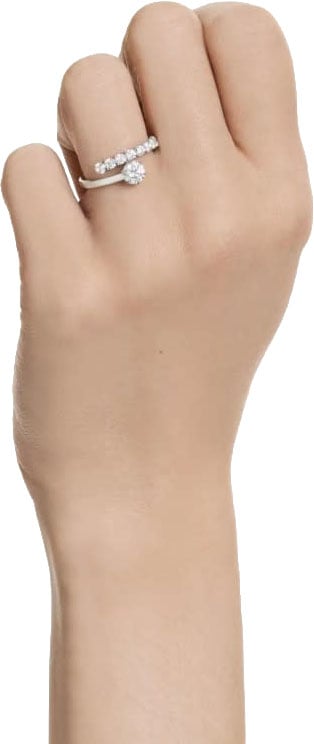 Swarovski Ring 5753576/58 Matrix Zilverkleurig met Kristallen Maat 58 Zilver