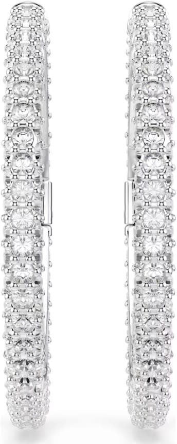 Swarovski Oorbellen 5754156 Dextera Zilverkleurig met Kristallen 3mmx35mm Zilver