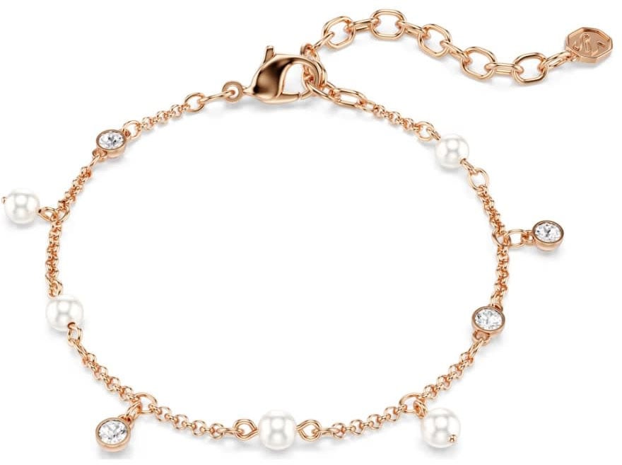 Swarovski Armband 5754243 Imber Rosekleurig met Parels en Kristallen 15.5-20cm Goud