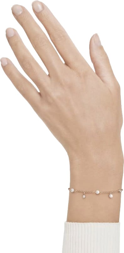 Swarovski Armband 5754243 Imber Rosekleurig met Parels en Kristallen 15.5-20cm Goud