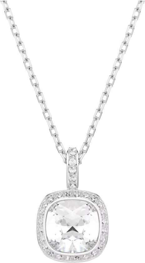 Swarovski Collier 5754340 Una Zilverkleurig Cushion Vorm Kristal 12x18mm Zilver