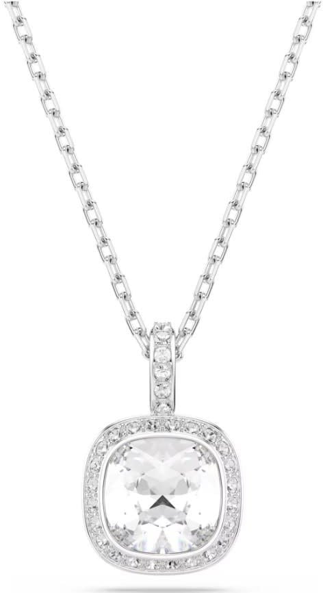 Swarovski Collier 5754340 Una Zilverkleurig Cushion Vorm Kristal 12x18mm Zilver