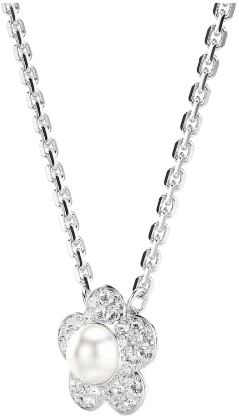 Swarovski Collier 5755817 Ariana Grande Zilverkleurig Bloem met Parel Zilver