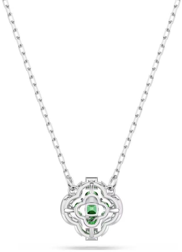 Swarovski Collier 5757785 Una Zilverkleurig met Groene Kristal 38-45cm Zilver
