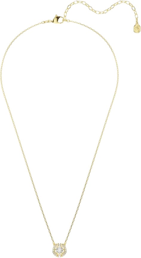 Swarovski Collier 5758061 Una Goudkleurig met Wit Kristal 38-45cm Goud
