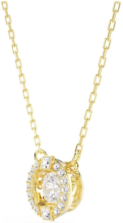 Swarovski Collier 5758061 Una Goudkleurig met Wit Kristal 38-45cm Goud