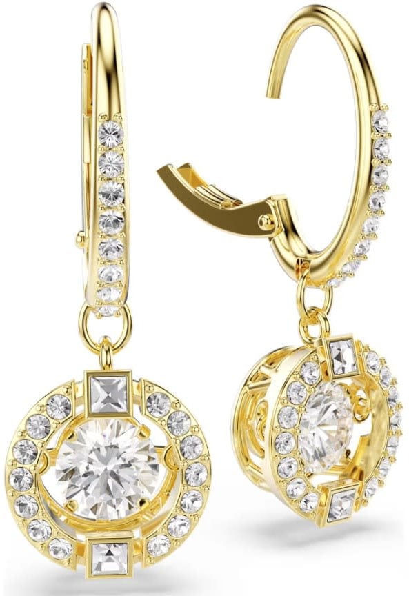 Swarovski Oorbellen 5758095 Una Goudkleurig met Witte Kristal Goud