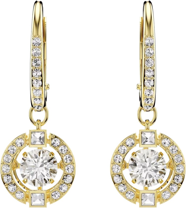 Swarovski Oorbellen 5758095 Una Goudkleurig met Witte Kristal Goud