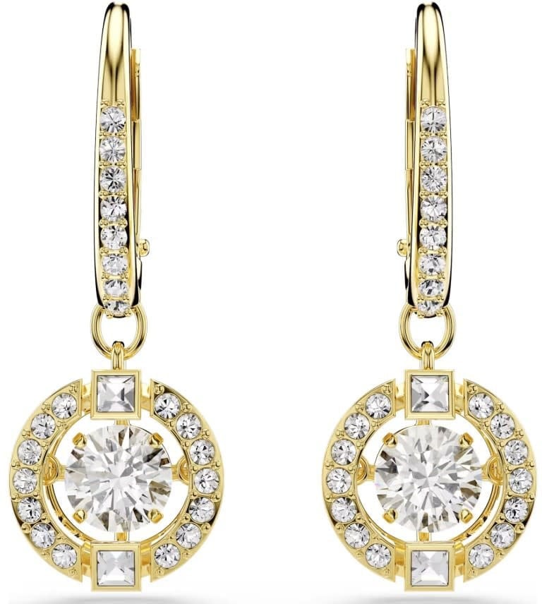 Swarovski Oorbellen 5758095 Una Goudkleurig met Witte Kristal Goud