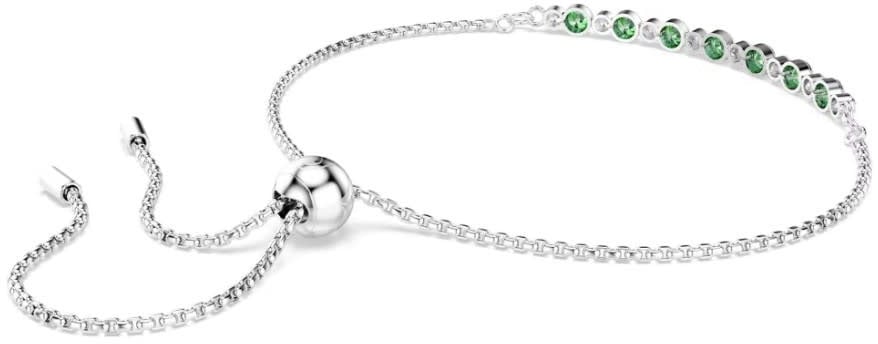 Swarovski Armband 5758987 Matrix Zilverkleurig met Groene Kristallen 13-25cm Zilver