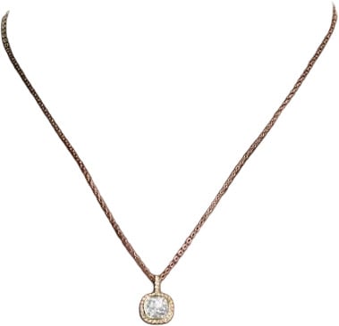 Swarovski Collier 5764761 Una Goudkleurig Cushion Vorm Kristal 12mm 38-45cm Goud