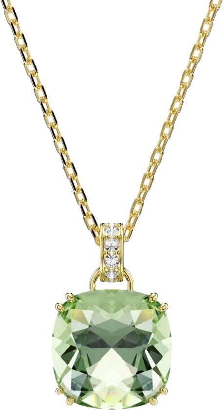 Swarovski Collier 5764821 Millenia Goudkleurig met Groene Cushion met Kristallen 38-45cm Goud
