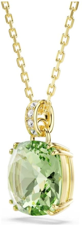 Swarovski Collier 5764821 Millenia Goudkleurig met Groene Cushion met Kristallen 38-45cm Goud