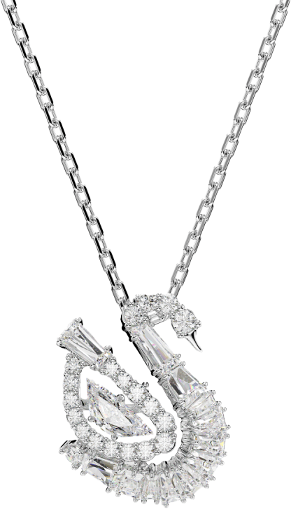 Swarovski Swarovski Ketting 5732412 Zwaan Ketting Met Kristallen 38 cm Zilver