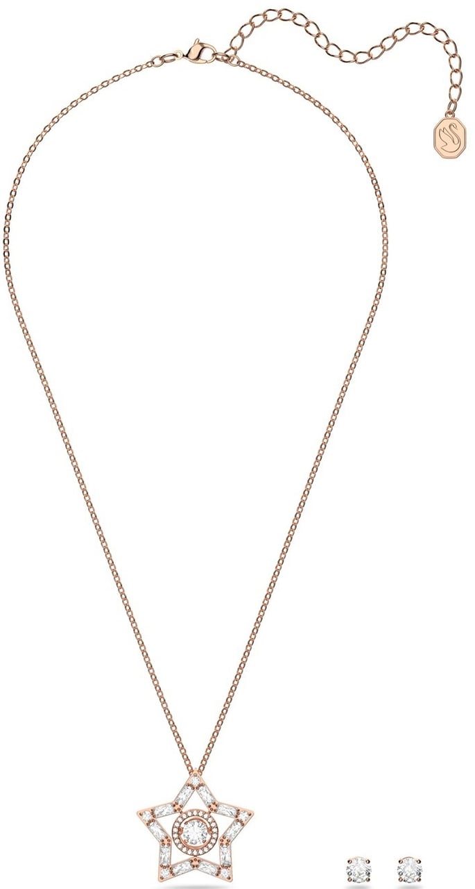 Swarovski Stella Necklace And Earrings Set Goud
