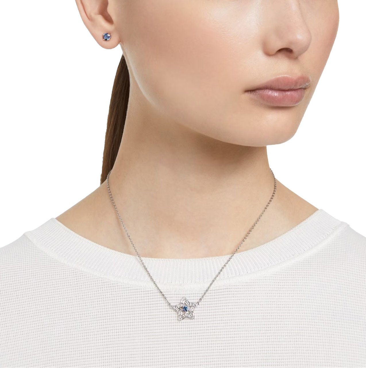 Swarovski Stella Pendant Necklace Zilver