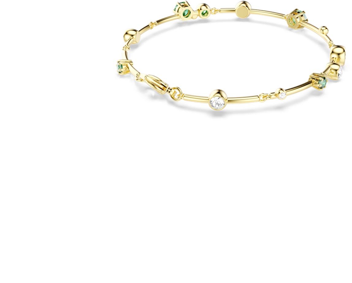 Swarovski - Armband - Goud Groen
