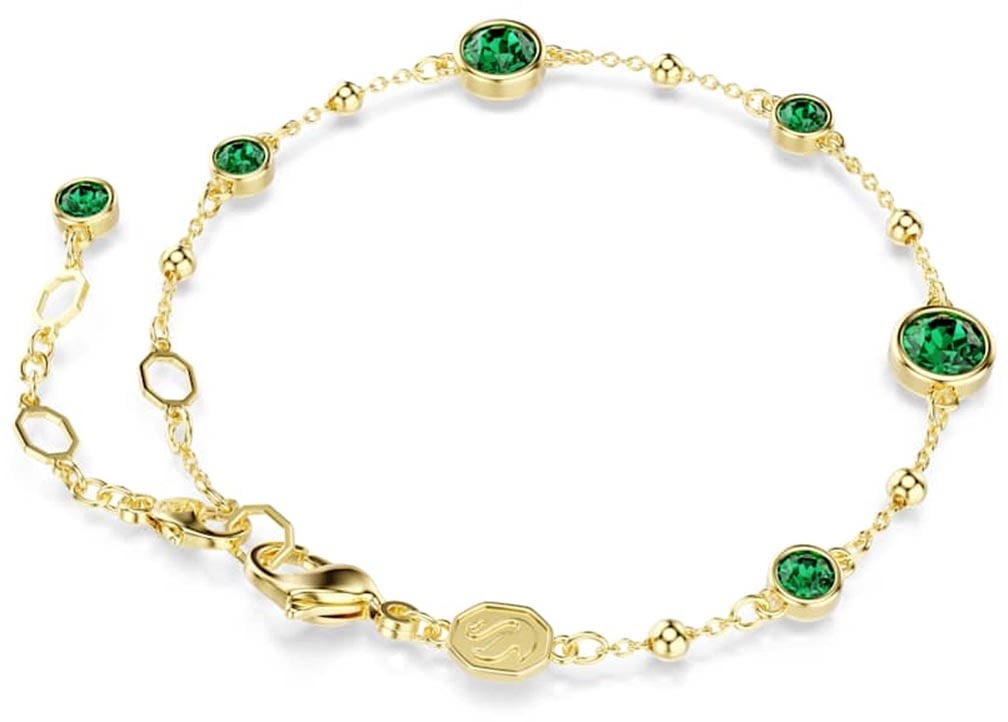 Swarovski - Armband - Goud Groen