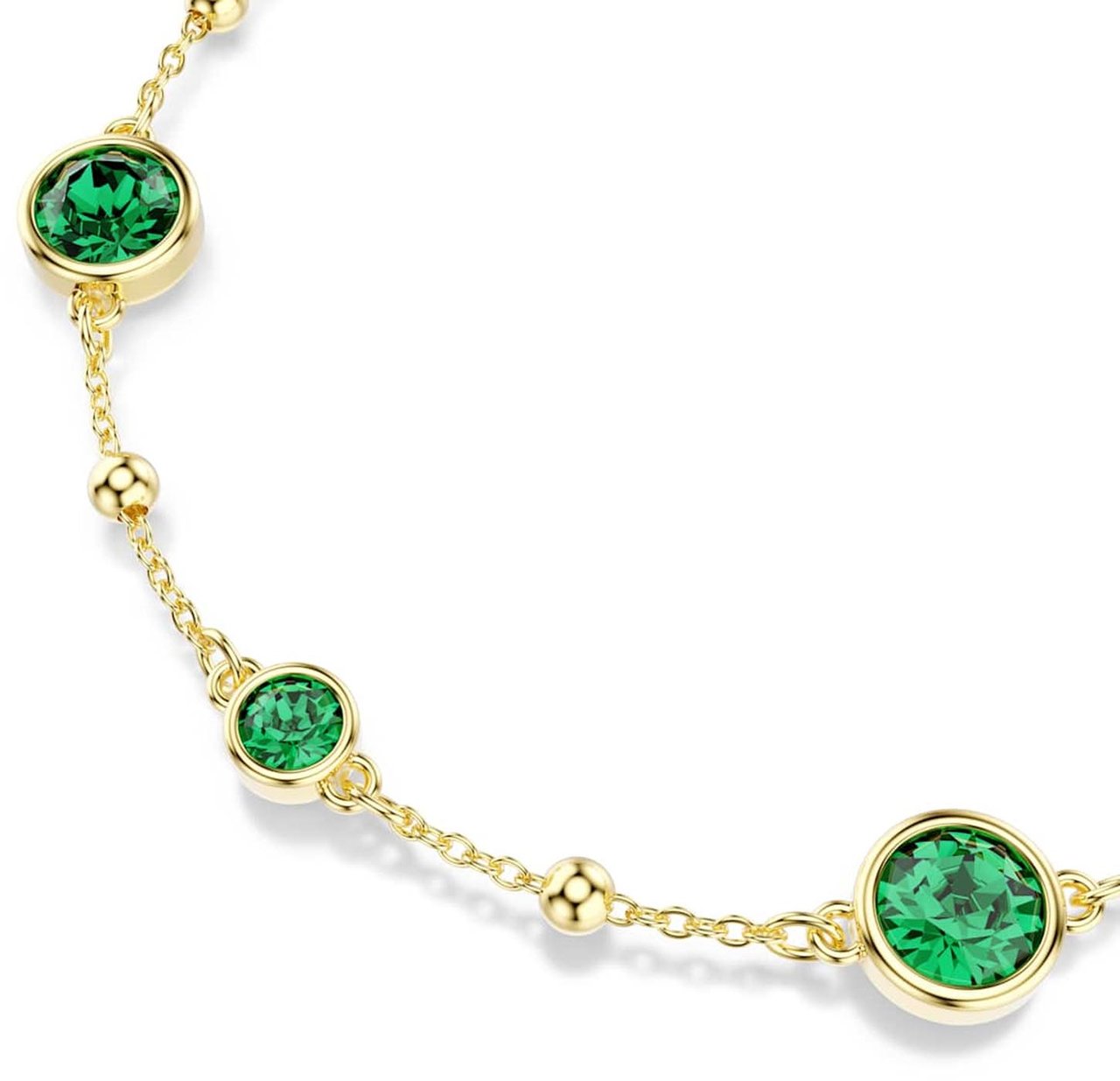 Swarovski - Armband - Goud Groen