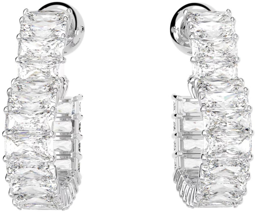 Swarovski Matrix - Oorbellen - Zilver Zilver