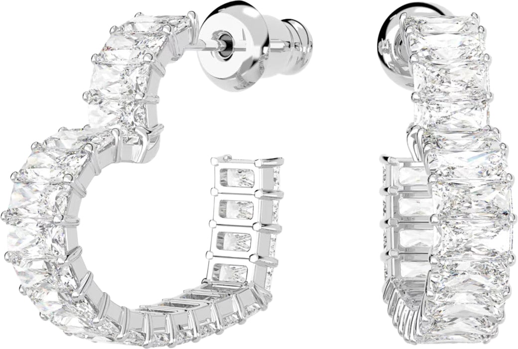 Swarovski Matrix - Oorbellen - Zilver Zilver