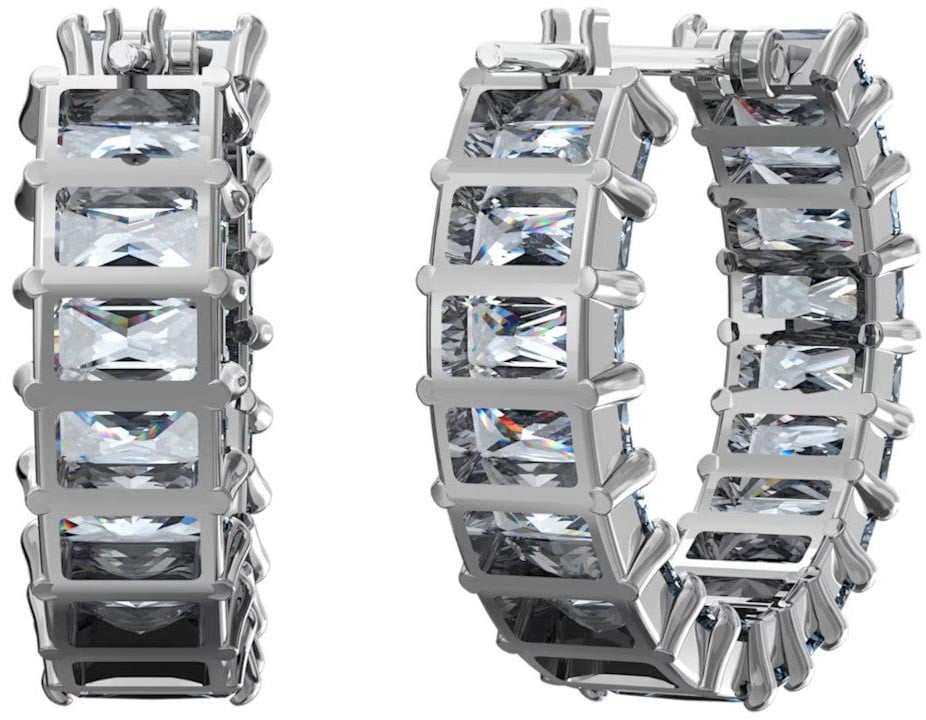 Swarovski Matrix - Oorbellen - Zilver Zilver