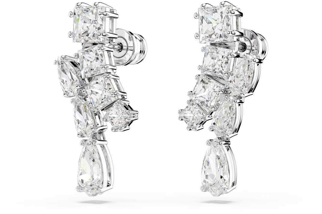 Swarovski Matrix - Oorbellen - Zilver Zilver