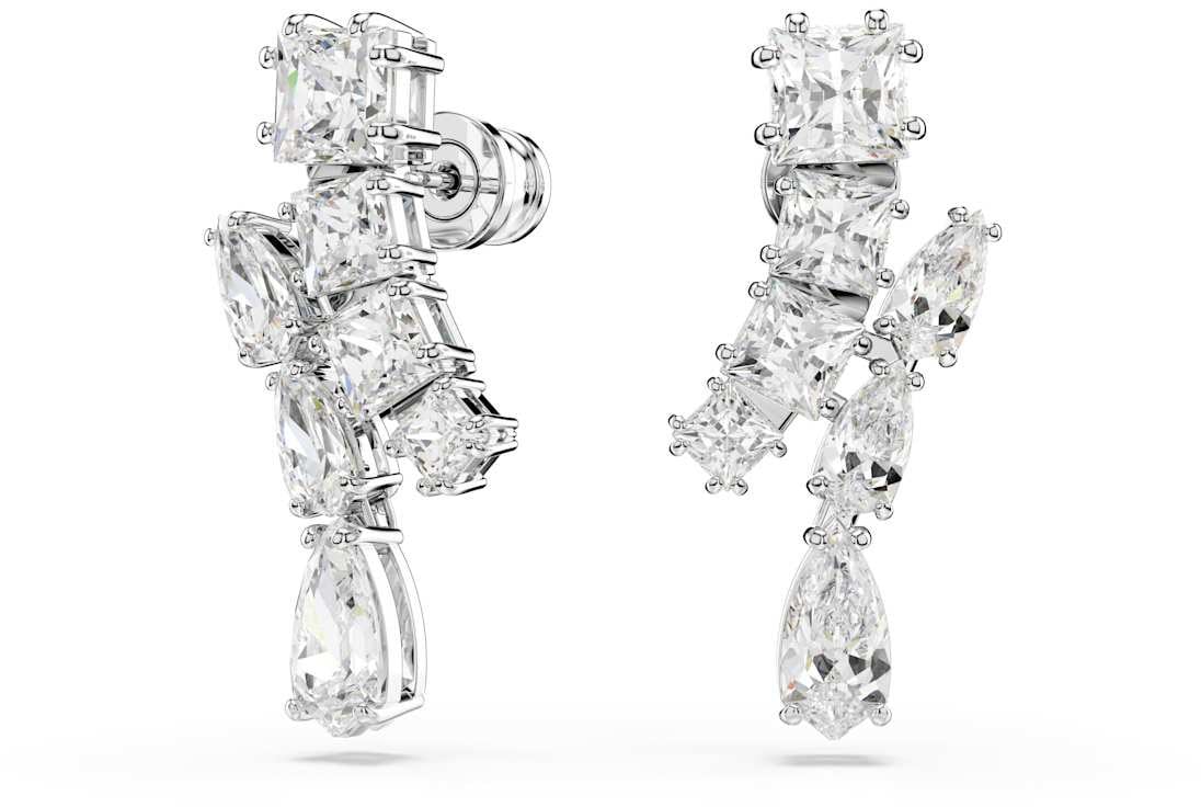 Swarovski Matrix - Oorbellen - Zilver Zilver