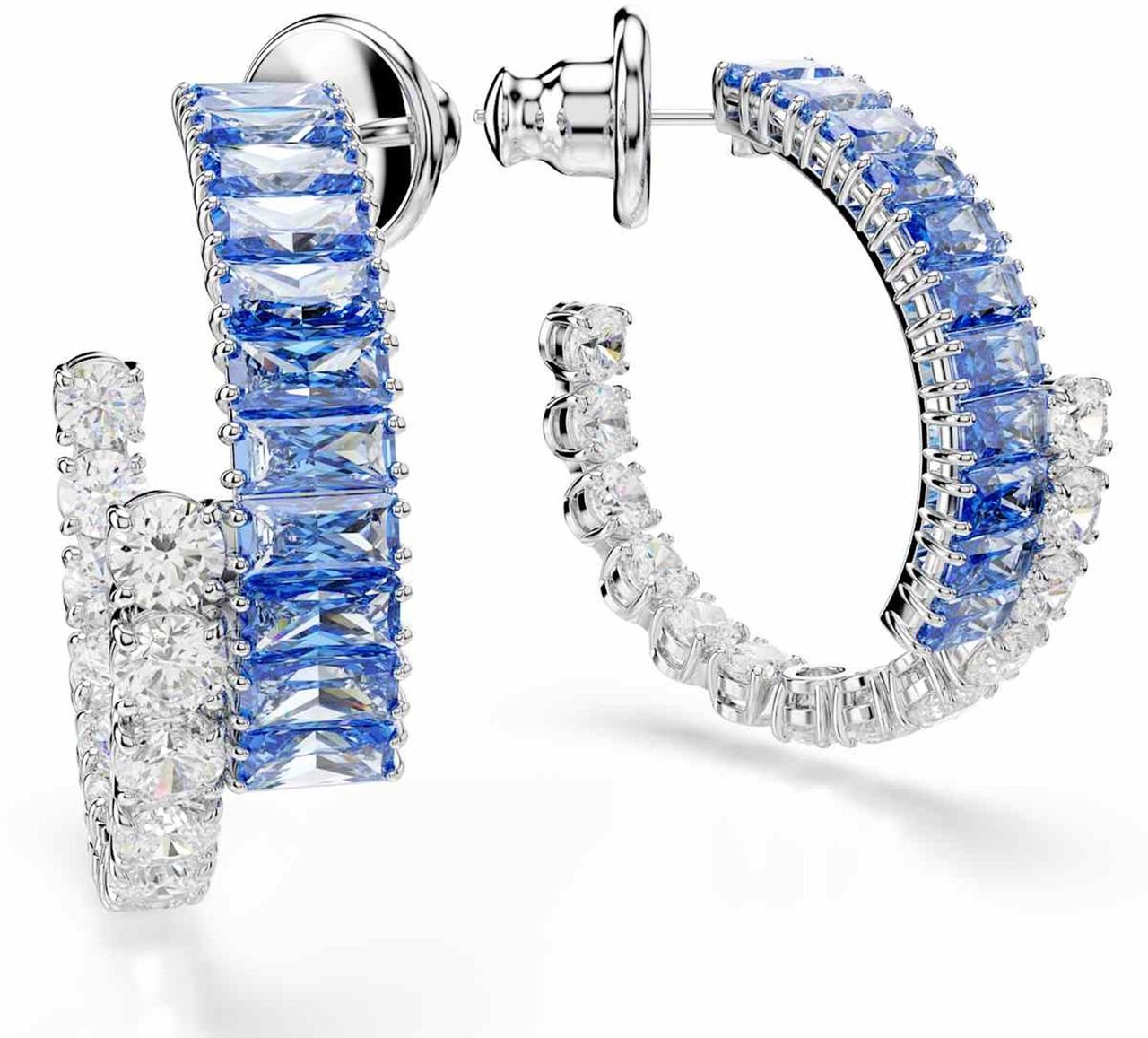Swarovski - Oorbellen - Zilver Blauw