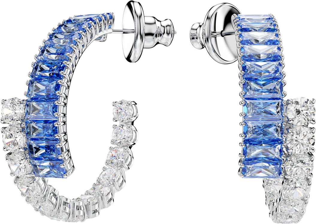 Swarovski - Oorbellen - Zilver Blauw