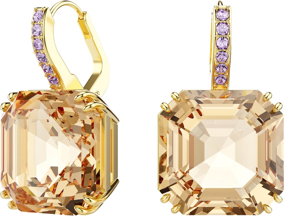 Swarovski - Oorbellen - Goud Bruin
